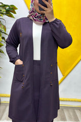 Kadın Büyük Beden Ottoman Cepli Çelik Hırka