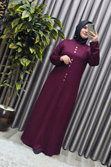 Kadın Giyim Büyük Beden Rivetli Boydan Elbise