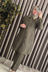 Kadın Giyim Büyük Beden Taş İşlemeli Takım