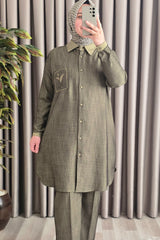 Kadın Giyim Büyük Beden Taş İşlemeli Takım