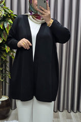 Kadın Giyim Büyük Beden Düz Renk Standart Beden Hırka