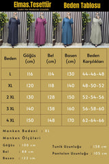 Kadın Giyim Büyük Beden Düğmeli Kolu Lastikli Gofre İkili Takım