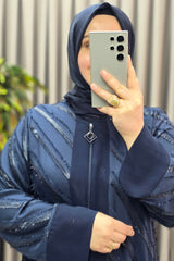 Kadın Giyim Büyük Beden Etek Ucu Üç Katlı Şifon Selin Abaya
