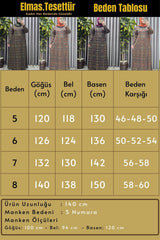 Kadın Giyim Büyük Beden Etnik Desenli Yakası Taşlı Elbise