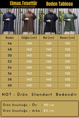 Kadın Giyim Büyük Beden Kolu Düğmeli Fitilli Standart Beden Triko Tunik