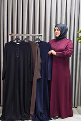 Kadın Giyim Büyük Beden Kolu Nevrür Taşlı Çimalı Elbise