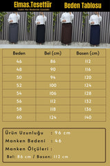 Kadın Giyim Büyük Beden Suna Düğmeli Etek