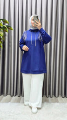 Kadın Giyim Büyük Beden Önü Taşlı Tunik