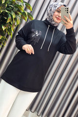 Kadın Giyim Modal Sırtı Nakışlı Tunik