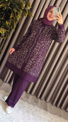 Kadın Giyim Şerit Desenli Samira Takım