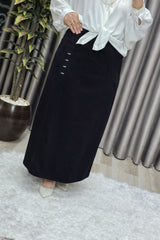 Kadın Tesettür Büyük Beden Metal Taşlı Etek