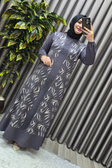 Kadın Tesettür Giyim Büyük Beden Çakma Yelek Elbise