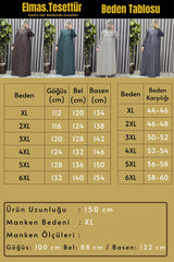 Kadın Tesettür Giyim Büyük Beden Çıtır Desen Tam Robalı Elbise