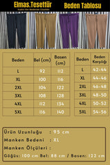 Kadın Tesettür Giyim Büyük Beden Fitilli Örme Pantolon