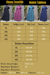 Kadın Tesettür Giyim Büyük Beden Gofre Elbise