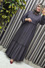 Kadın Tesettür Giyim Büyük Beden İki Katlı Ferace