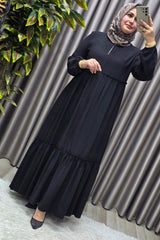 Kadın Tesettür Giyim Büyük Beden İki Katlı Ferace