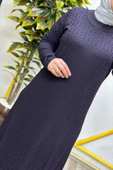 Kadın Tesettür Giyim Büyük Beden Jakarlı Elbise