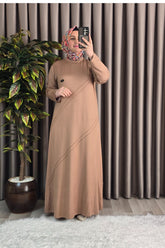 Kadın Tesettür Giyim Büyük Beden Kristal Spor Elbise