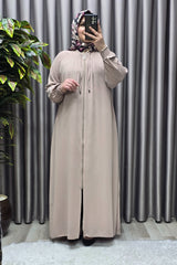 Kadın Tesettür Giyim Büyük Beden Nur Robalı Krep Ferace