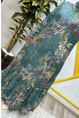 Kadın Tesettür Giyim Büyük Beden Palmiye Fırfırlı Elbise