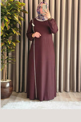 Kadın Tesettür Giyim Büyük Beden Şuğra Çiçekli Elbise