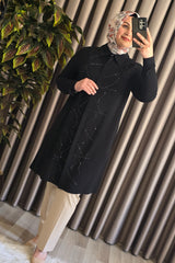 Kadın Tesettür Giyim Büyük Beden Suyolu Taşlı Gömlek