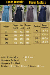 Kadın Tesettür Giyim Büyük Beden Üç Katlı Elbise