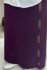 Kadın Tesettür Giyim Büyük Beden Yan Taşlı Kalem Etek