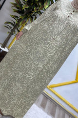 Kadın Tesettür Giyim Büyük Beden Yaprak Desenli Tam Robalı Elbise