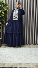 Kadın Tesettür Giyim Endonezya Krebi Fırfırlı Elbise