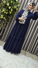 Kadın Tesettür Giyim Endonezya Krebi Fırfırlı Elbise