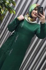 Kadın Tesettür Giyim Krep Abiye Tunik