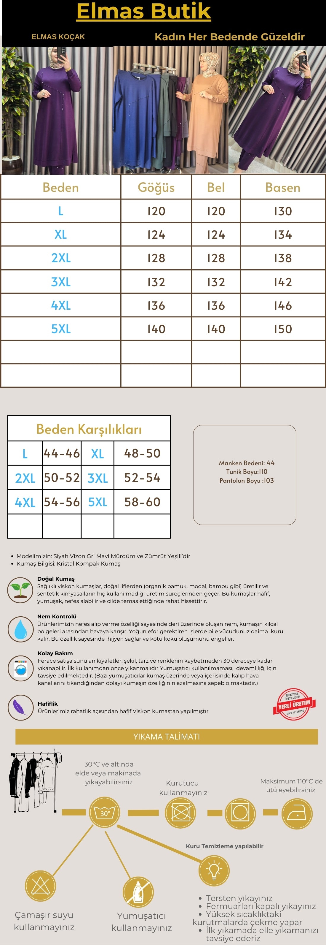 Büyük Beden Kadın Anne Genç Alt Üst Mihra Mürdüm İkili Takım