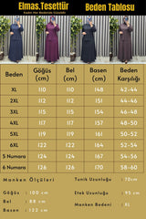 Kadın Giyim Büyük Beden Beş Şerit Taşlı Mevlana Etekli İkili Takım
