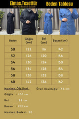 Kadın Giyim Büyük Beden Düğmeli Kapşonlu Tam Boy Kot Elbise