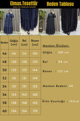 Kadın Giyim Büyük Beden Etek Ucu Üç Katlı Şifon Selin Abaya