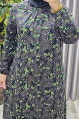 Kadın Giyim Büyük Beden Nostaljik Kristal Büzgülü Elbise