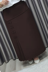 Kadın Giyim Büyük Beden Suna Düğmeli Etek