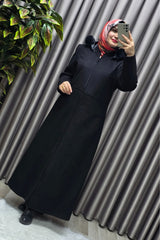 Kadın Giyim Kapşonlu Tam Boy Mevlana Kaşe