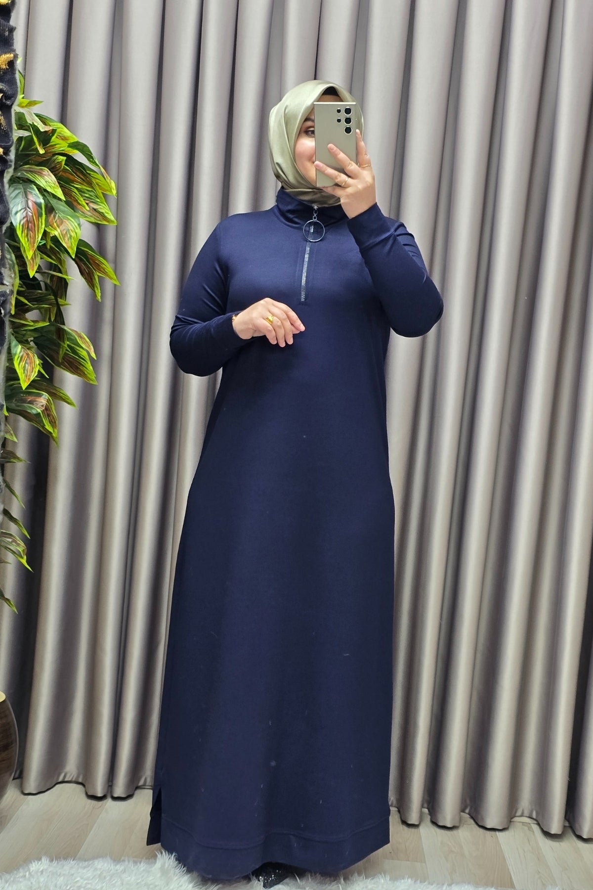 Kadın Giyim Kristal Fermuarlı Elbise