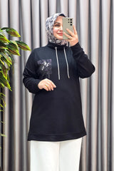 Kadın Giyim Modal Sırtı Nakışlı Tunik