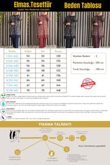 Kadın Tesettür Giyim Büyük Beden Şerit Desenli Nisa Takım