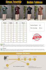 Kadın Büyük Beden Zincir Detaylı Taş İşlemeli Rahat Kalıp Esnek Kumaş Tunik