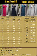 Kadın Tesettür Giyim Büyük Beden Düz Fırfırlı Elbise