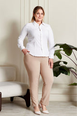 Kadın Tesettür Giyim Büyük Beden Rivetli Scuba Pantolon