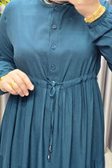 Kadın Tesettür Giyim Büyük Beden Üç Katlı Elbise