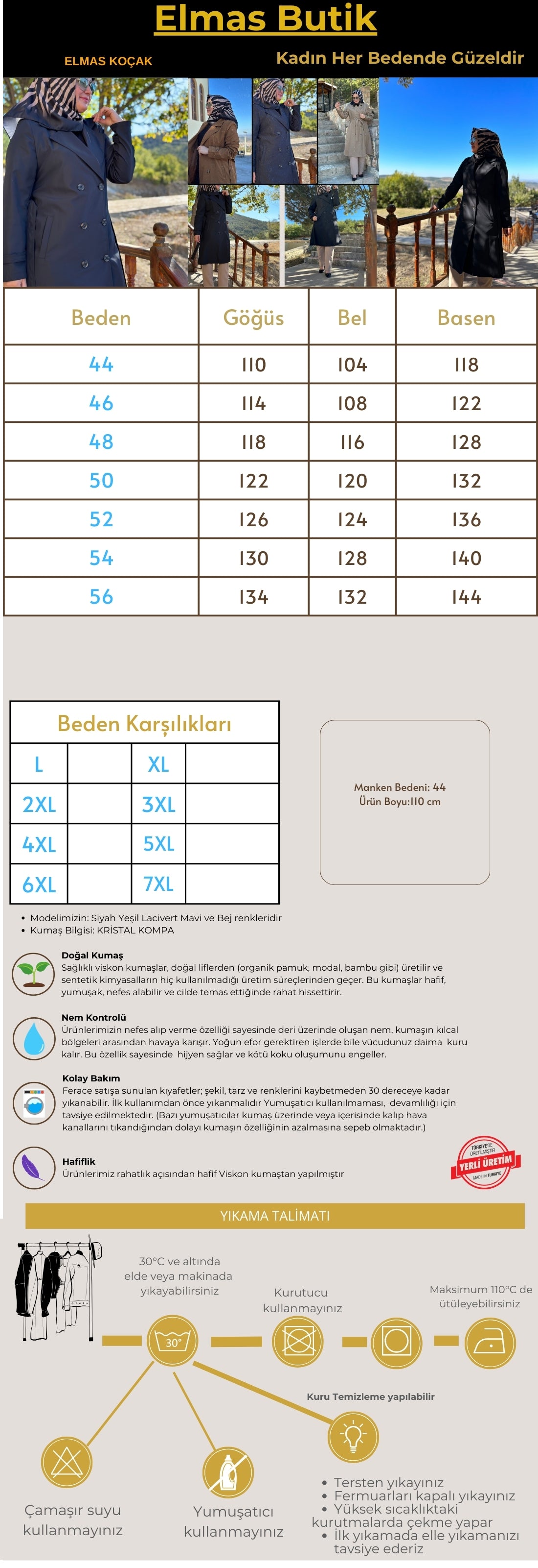 Kadın Uzun Tesettür Astarlı Kemerli Trençkot